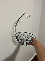 Wire Fruit Basket with Banana Hanger - Image 1