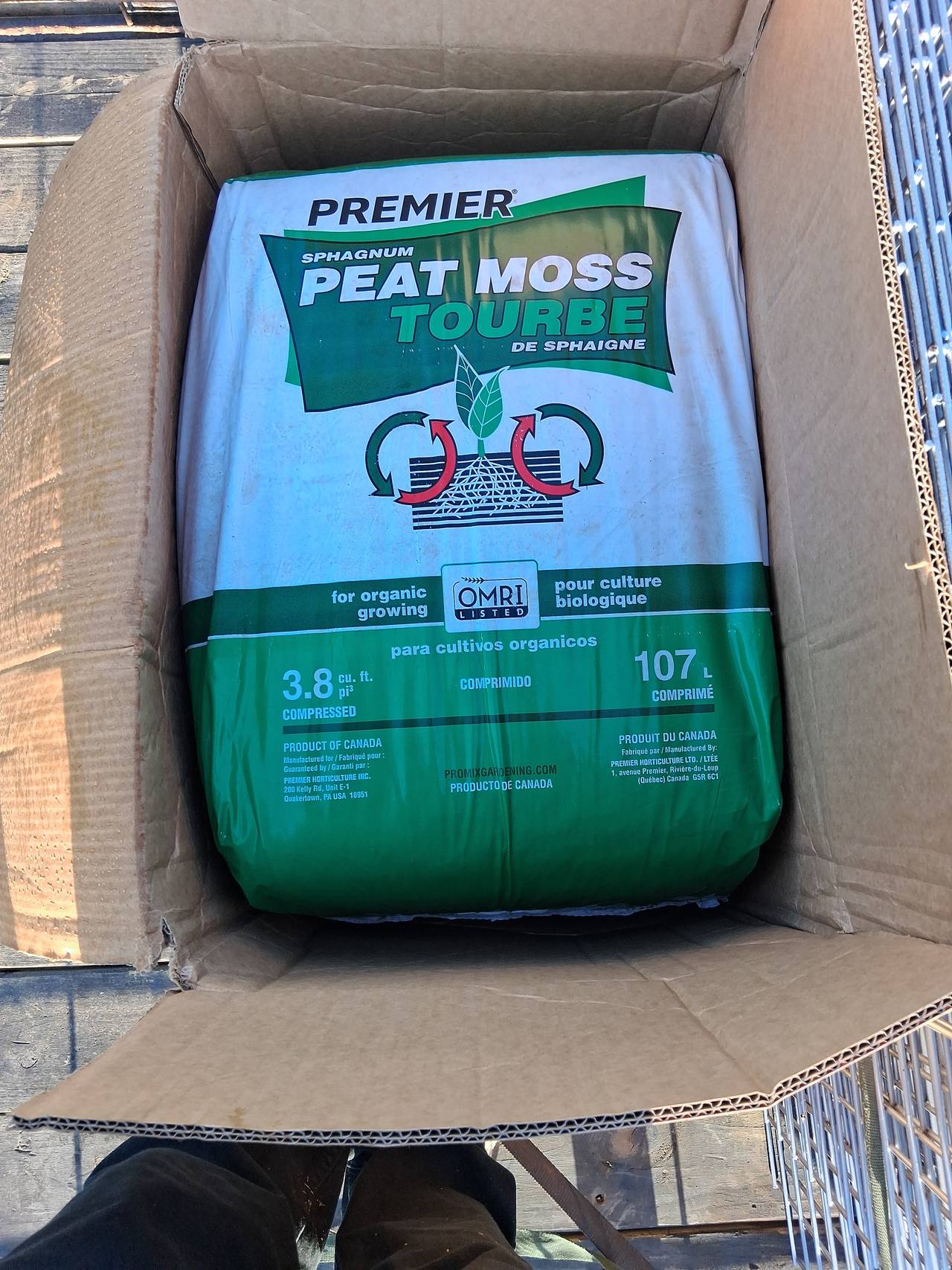 Premier Sphagnum Peat Moss 3.8 cu. ft. Bale