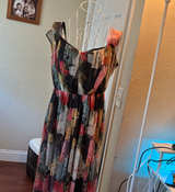 Floral Mesh Maxi Dress with Glitter Detail - Image 1