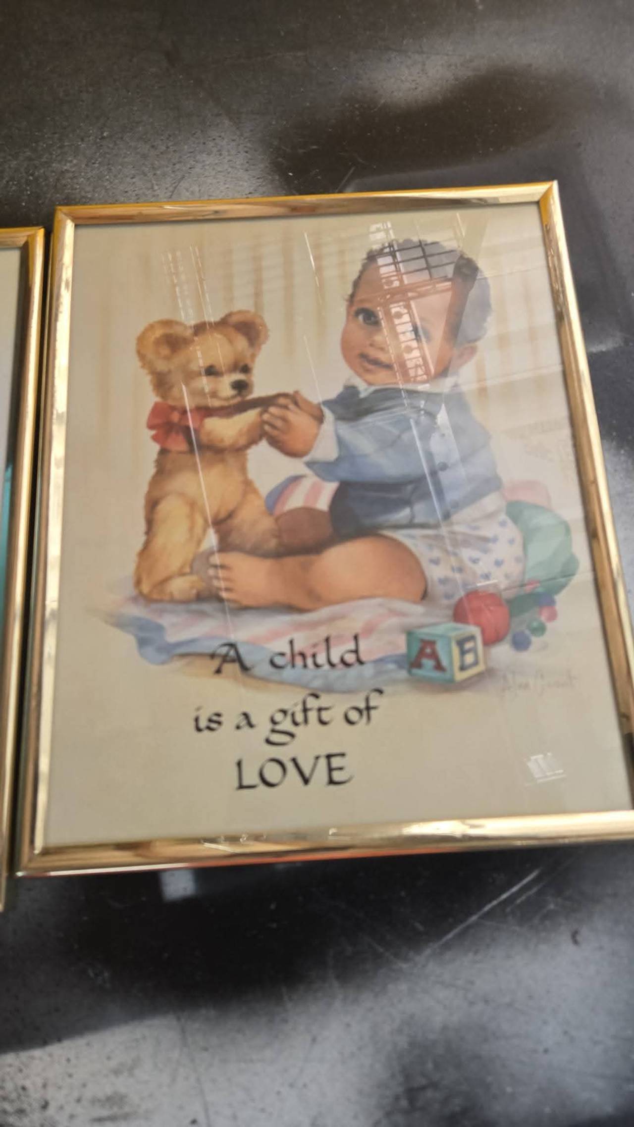 Home Interiors Vintage Baby Prints Set of 2