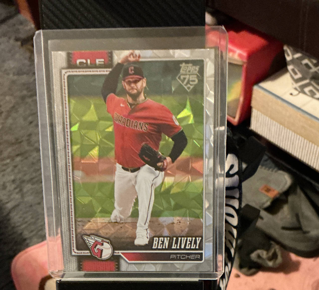 2024 Topps Ben Lively #644 Yellow Foilboard Parallel