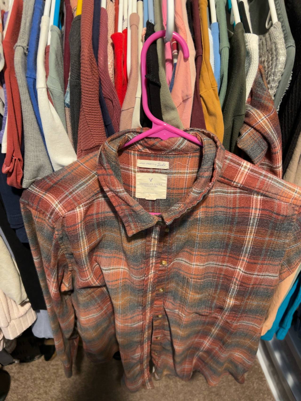 American Eagle Women's Plaid Flannel Shirt