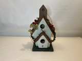 Decorative Wooden Church Birdhouse - Image 1