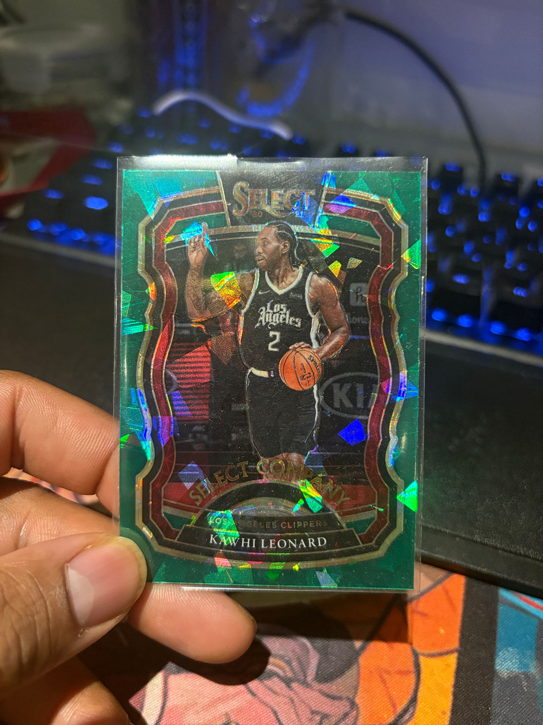 2020-21 Panini Select Basketball Kawhi Leonard Concourse Green Prizm