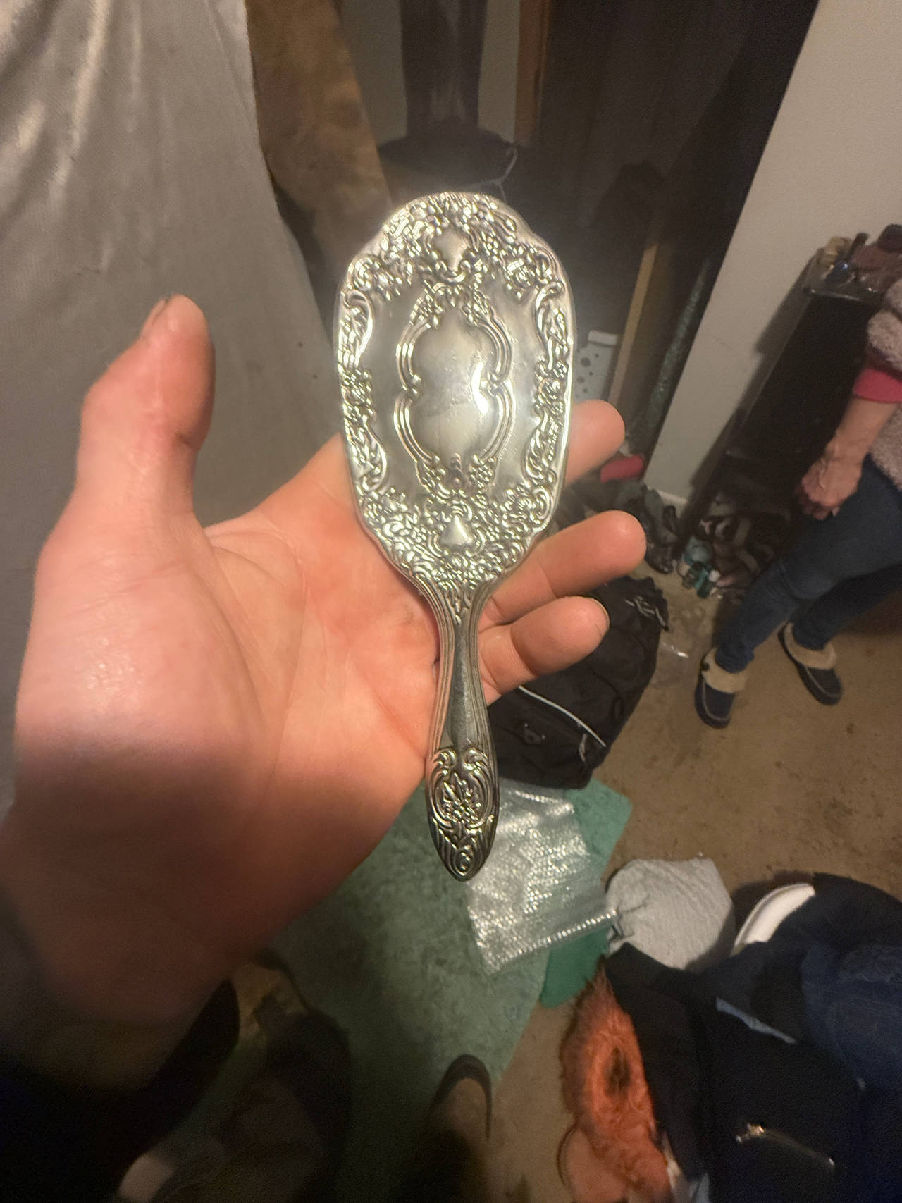 Vintage Silver Plated Hair Brush