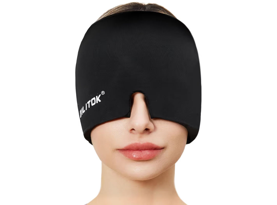 EXQUISLIFE Migraine Headache Relief Cap, Gel Ice Head Wrap, Hot and Cold Therapy