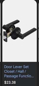 Kwikset Solstice Passage Door Lever in Matte Black - Image 2