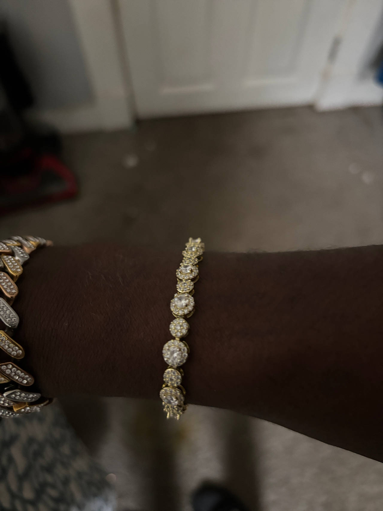 Gold and Diamond Tennis Bracelet