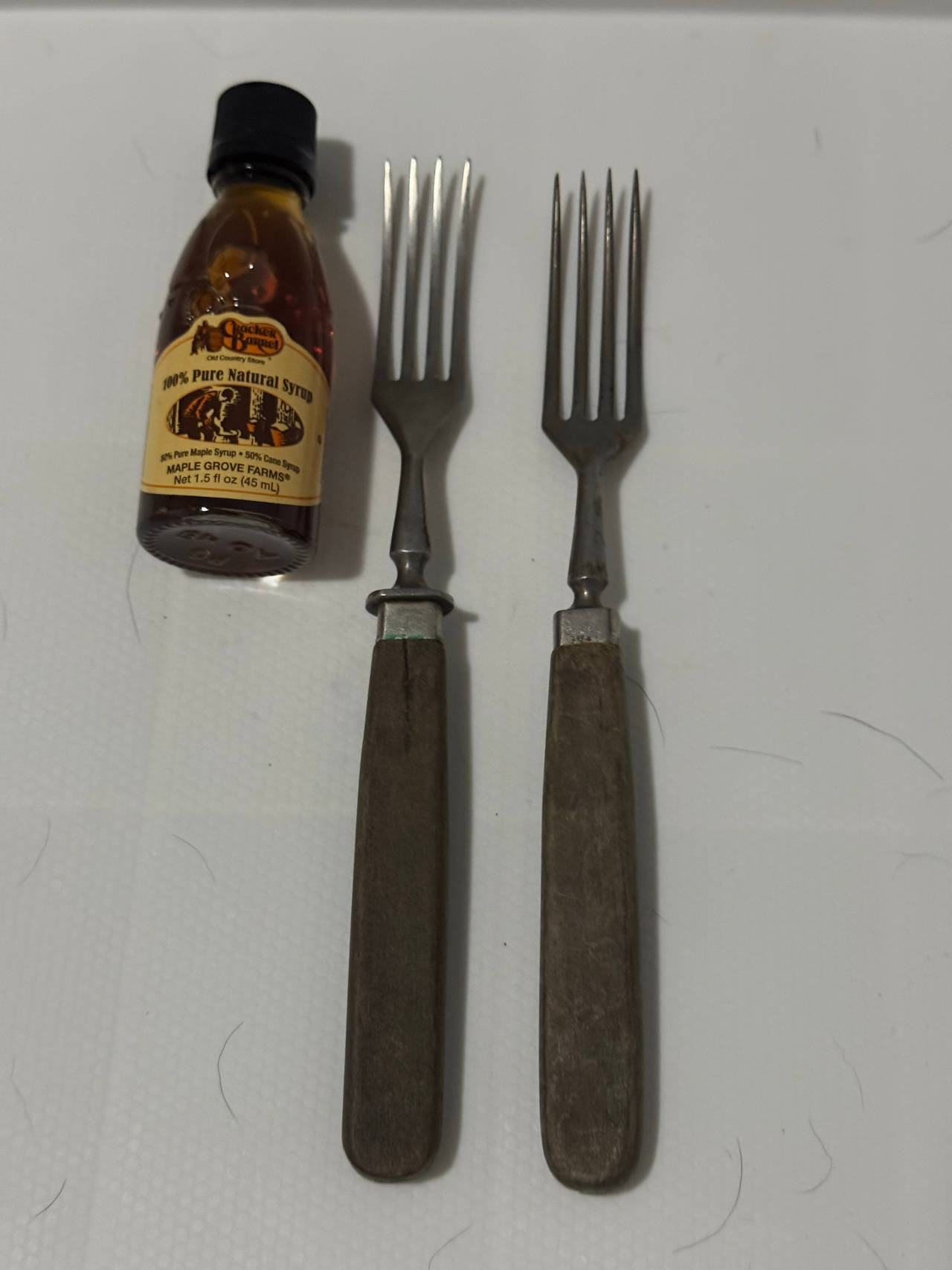 Antique Wood Handled 4-Tine Forks