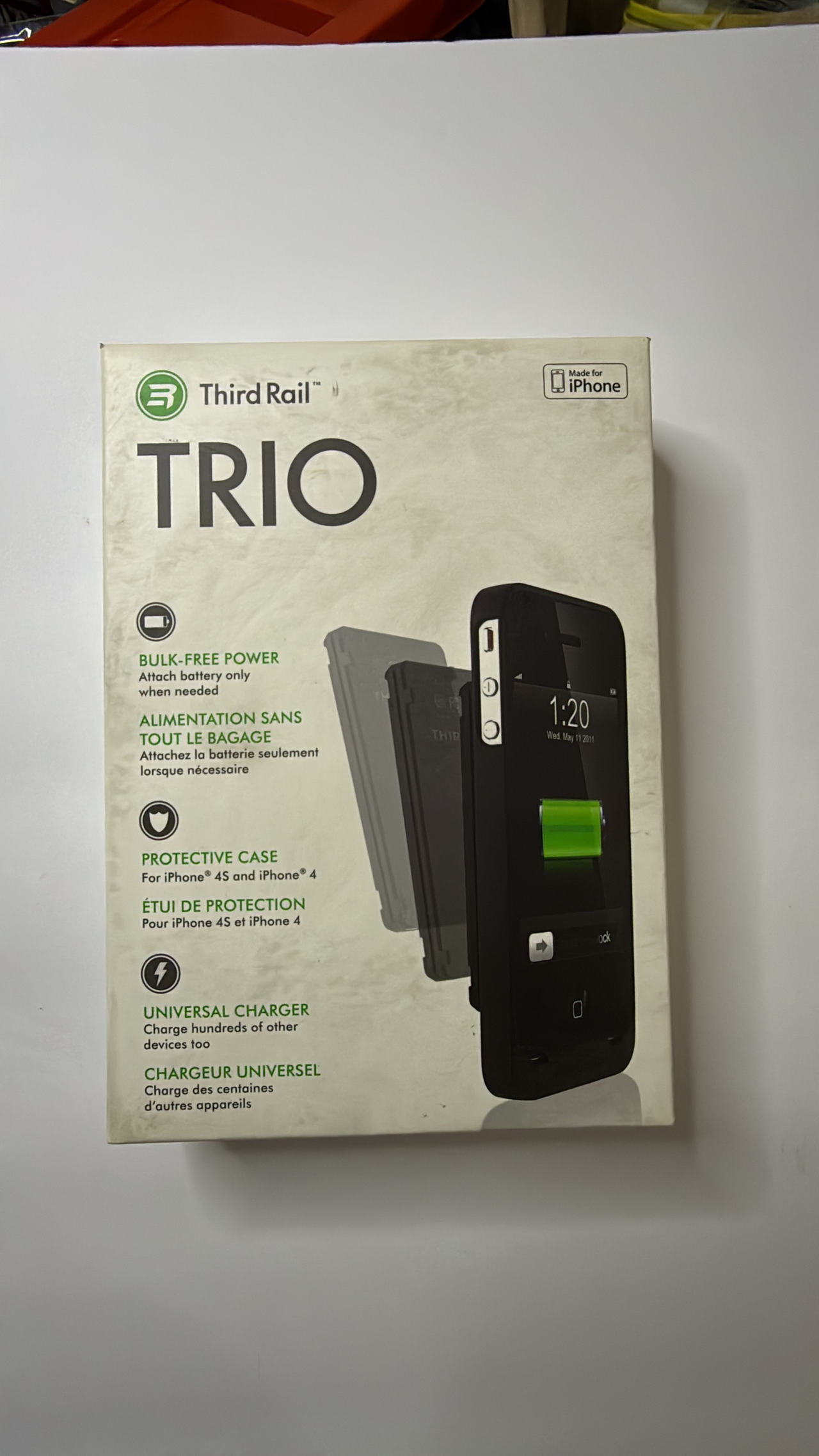 Third Rail Trio Battery Case for iPhone 4/4S