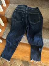 Old Navy High-Waisted Rockstar Skinny Jeans with Raw Hem size 6 - Image 2