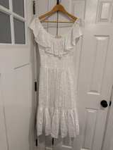 Tory Burch Striped Seersucker Dress White Size 6 - Image 1