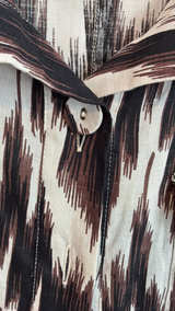 Women's Ikat Print Button-Up Blouse - Image 3
