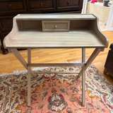 Linon Coy Folding Writing Desk with Drawer Rustic Brown - Image 1