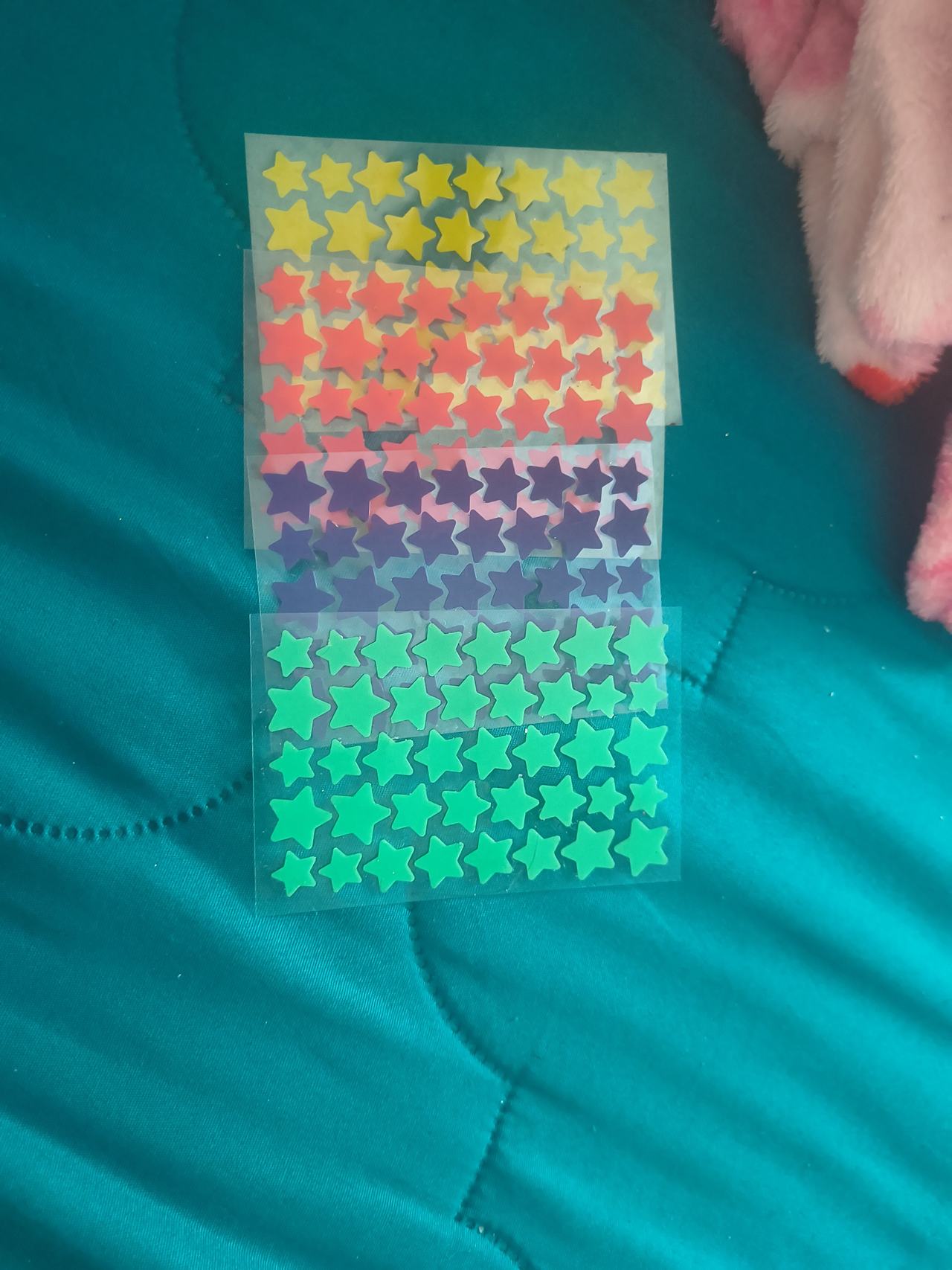 Multicolor Star Stickers Sheets