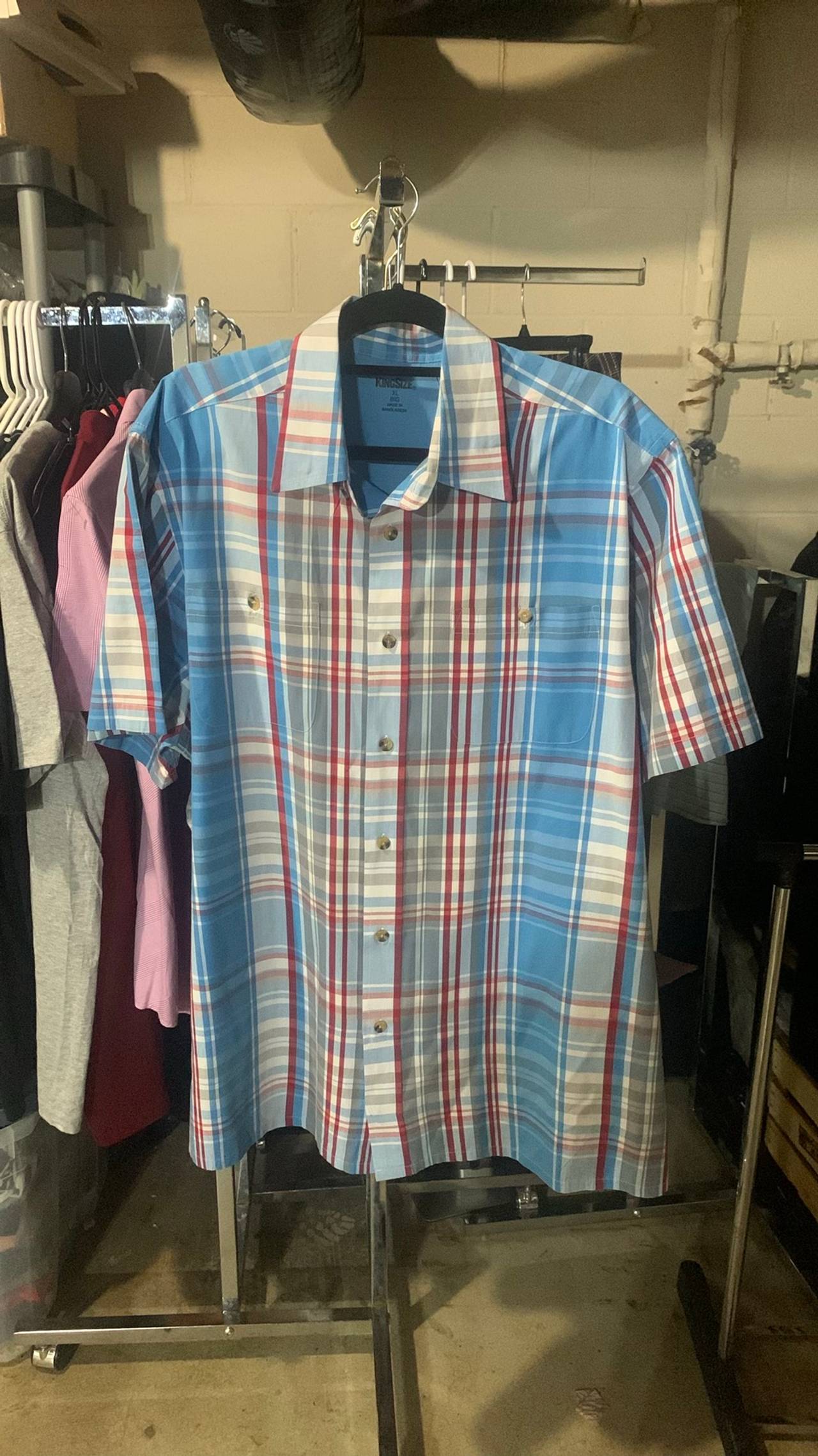 KingSize Men's Big & Tall Plaid Sport Shirt