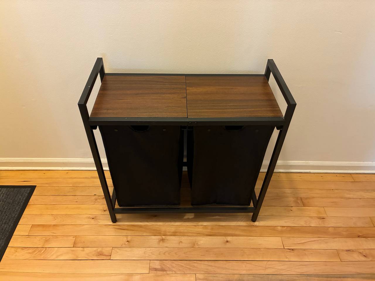 Double Laundry Hamper with Tabletop