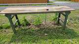 Hytrol 8' Industrial Workbench with Wood Top - Image 1