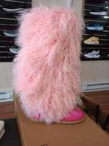 Pink Mongolian Sheepskin Boots - Image 1