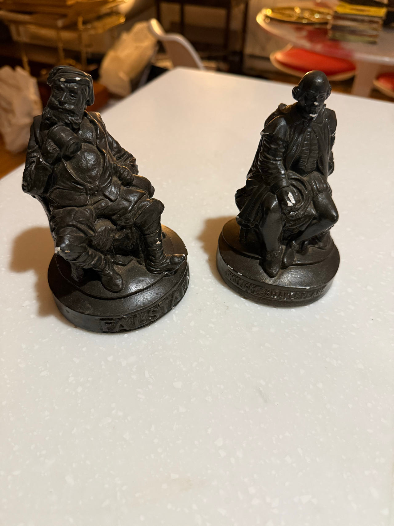 Vintage Falstaff and William Shakespeare Statues