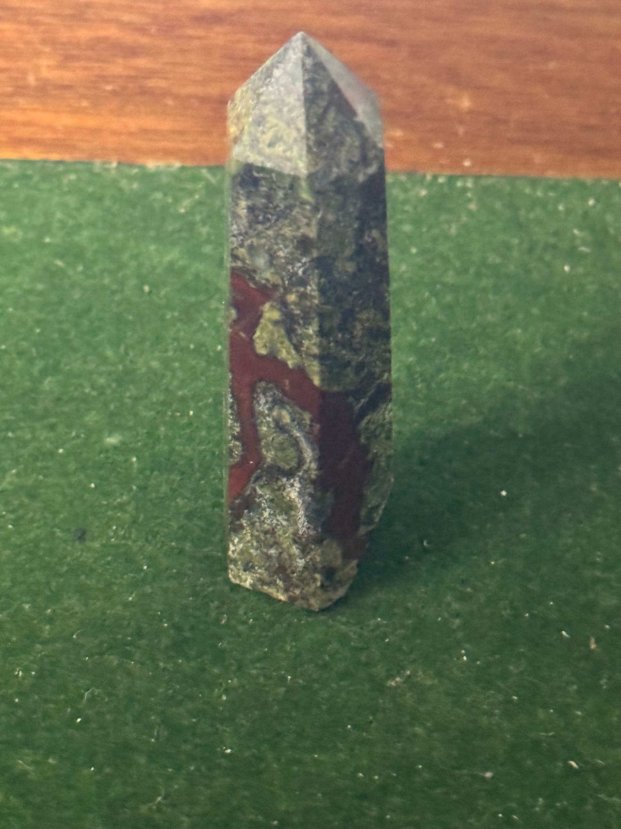 Dragon Blood Jasper Crystal Point Tower
