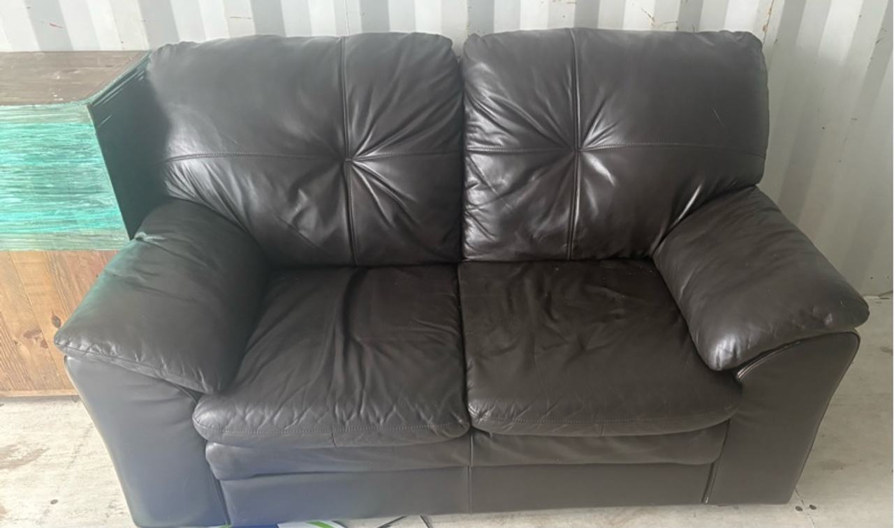 The Brick Addison Leather-Look Loveseat Grey