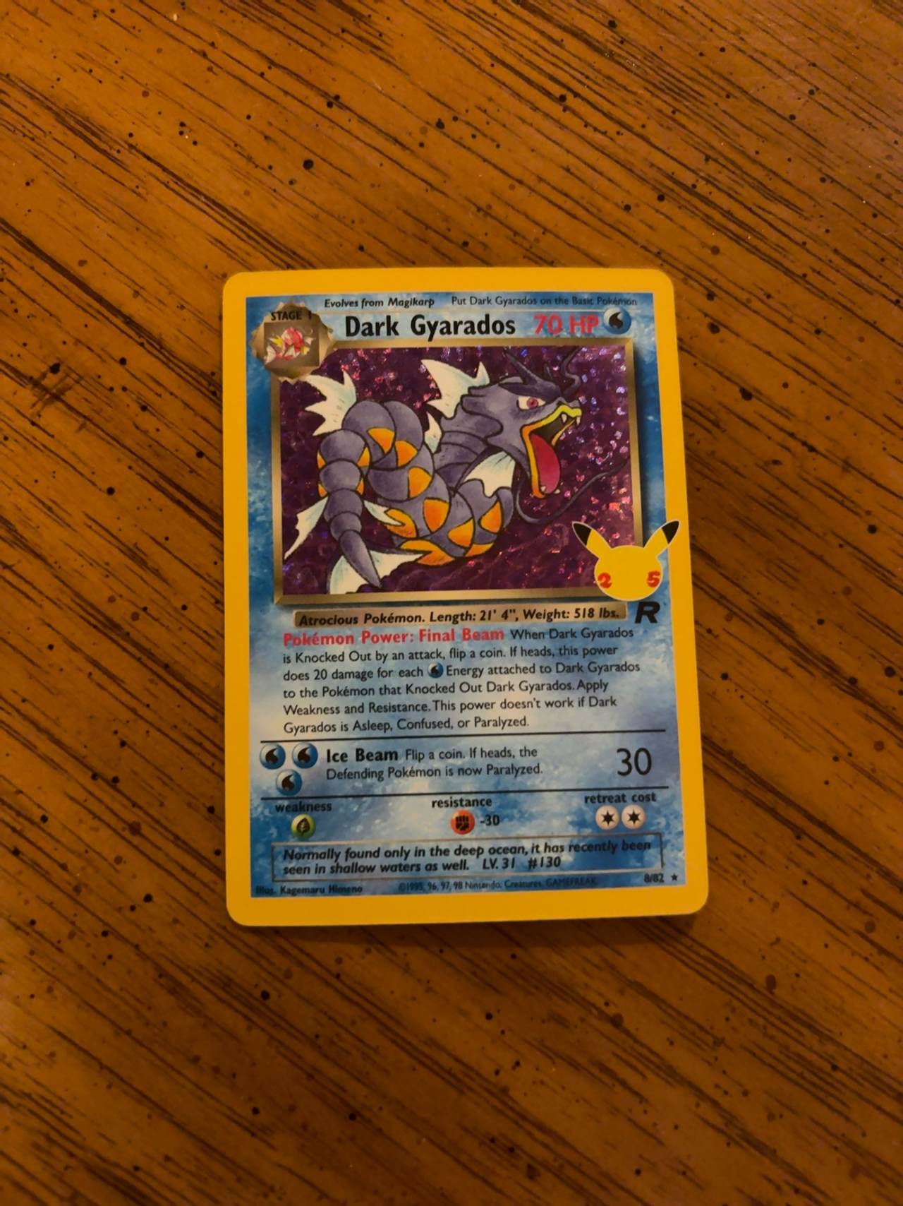 Pokemon Dark Gyarados Celebrations 2021 Holo Card
