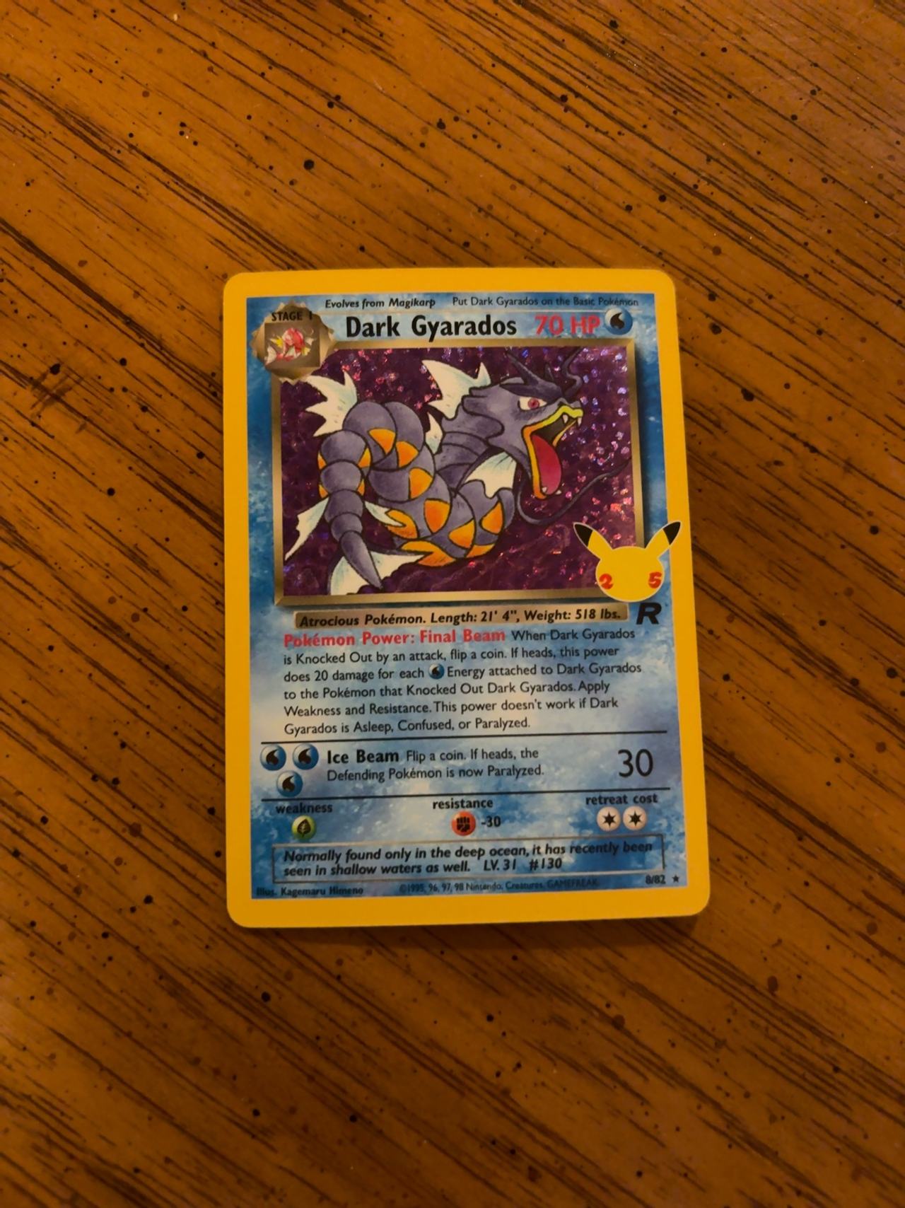 Pokemon Dark Gyarados Celebrations 2021 Holo Card
