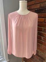 Amanda Uprichard Gathered Neck Long Sleeve Blouse - Image 1
