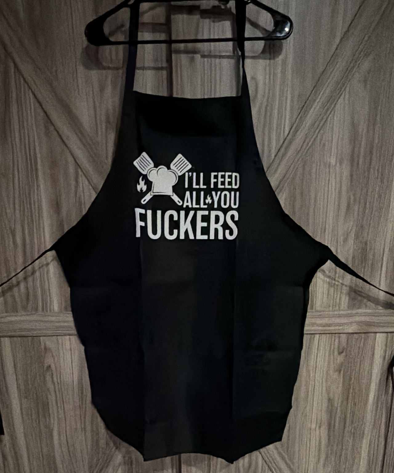 NEW BBQ Apron with funny saying “I'll Feed All You F*****s Apron