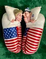 Vintage Ronald and Nancy Reagan Bed Slippers - Image 3