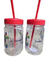 Disney Mickey Mouse Rainbow Pride Mason Jar Tumbler with Straw x2 - Image 3