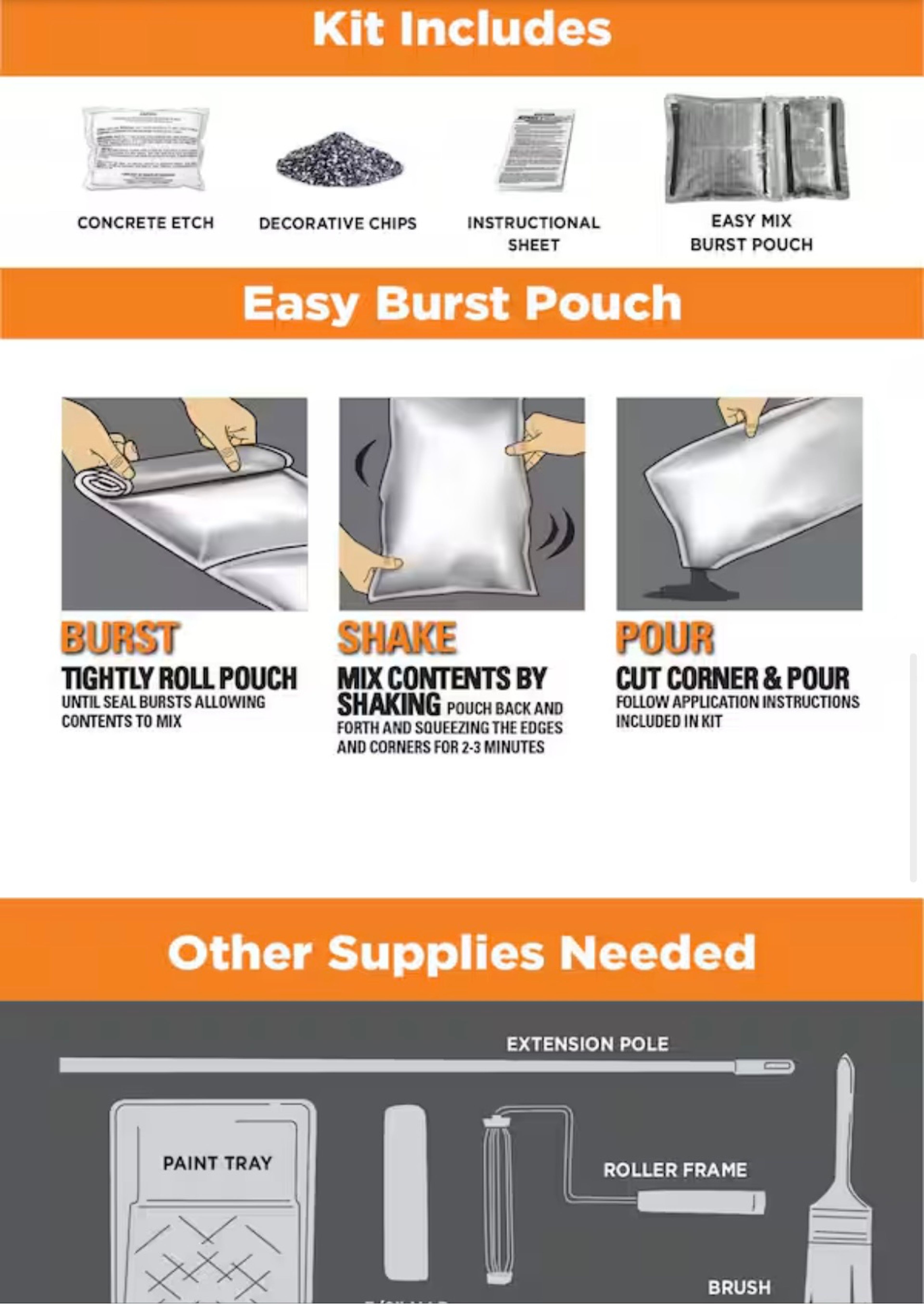 Rust-Oleum EpoxyShield 90 oz. Clear High-Gloss 2-Part Epoxy Interior Low VOC Premium Concrete Garage Floor Paint Top Coat Kit - Image 3