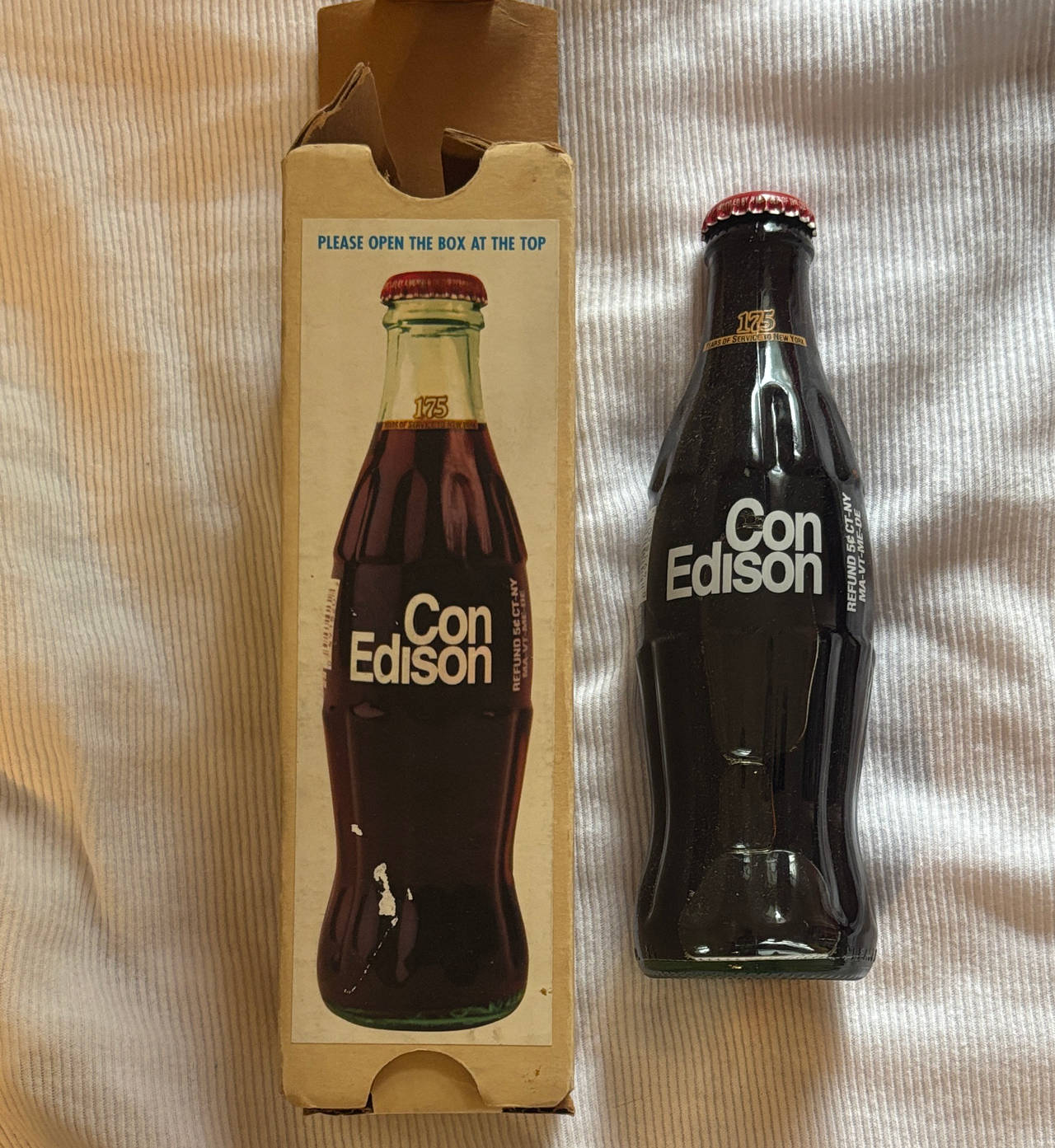 Coca-Cola Con Edison 175th Anniversary Commemorative Bottle