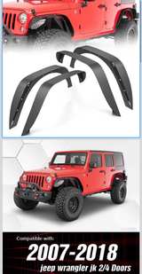 Jeep Wrangler JK Steel Flat Fender Flares (2007-2018) - Image 1