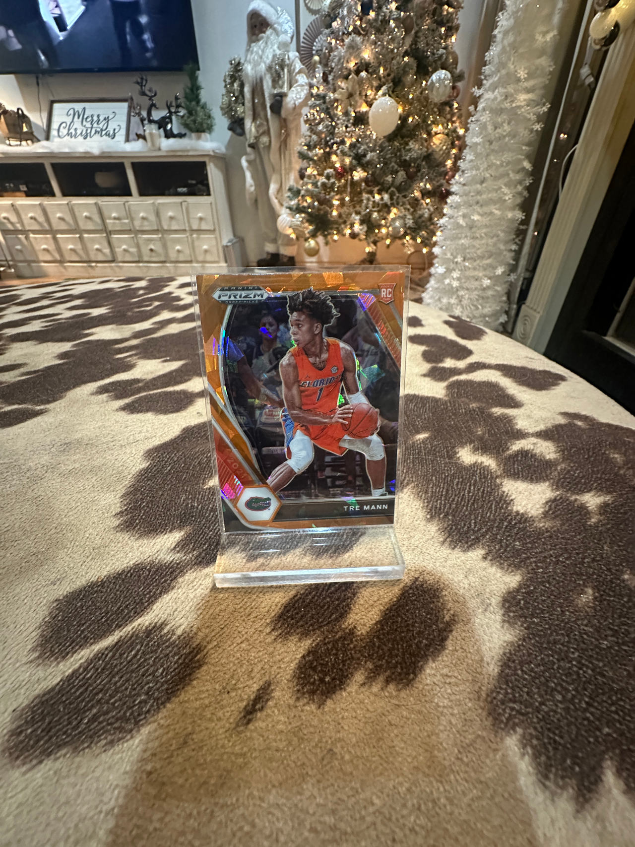2021-22 Panini Prizm Tre Mann Rookie Card Orange Ice Prizm