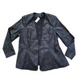 Lane Bryant Jacket Women's Size 22 Black Faux Snakeskin Blazer New  - Image 1
