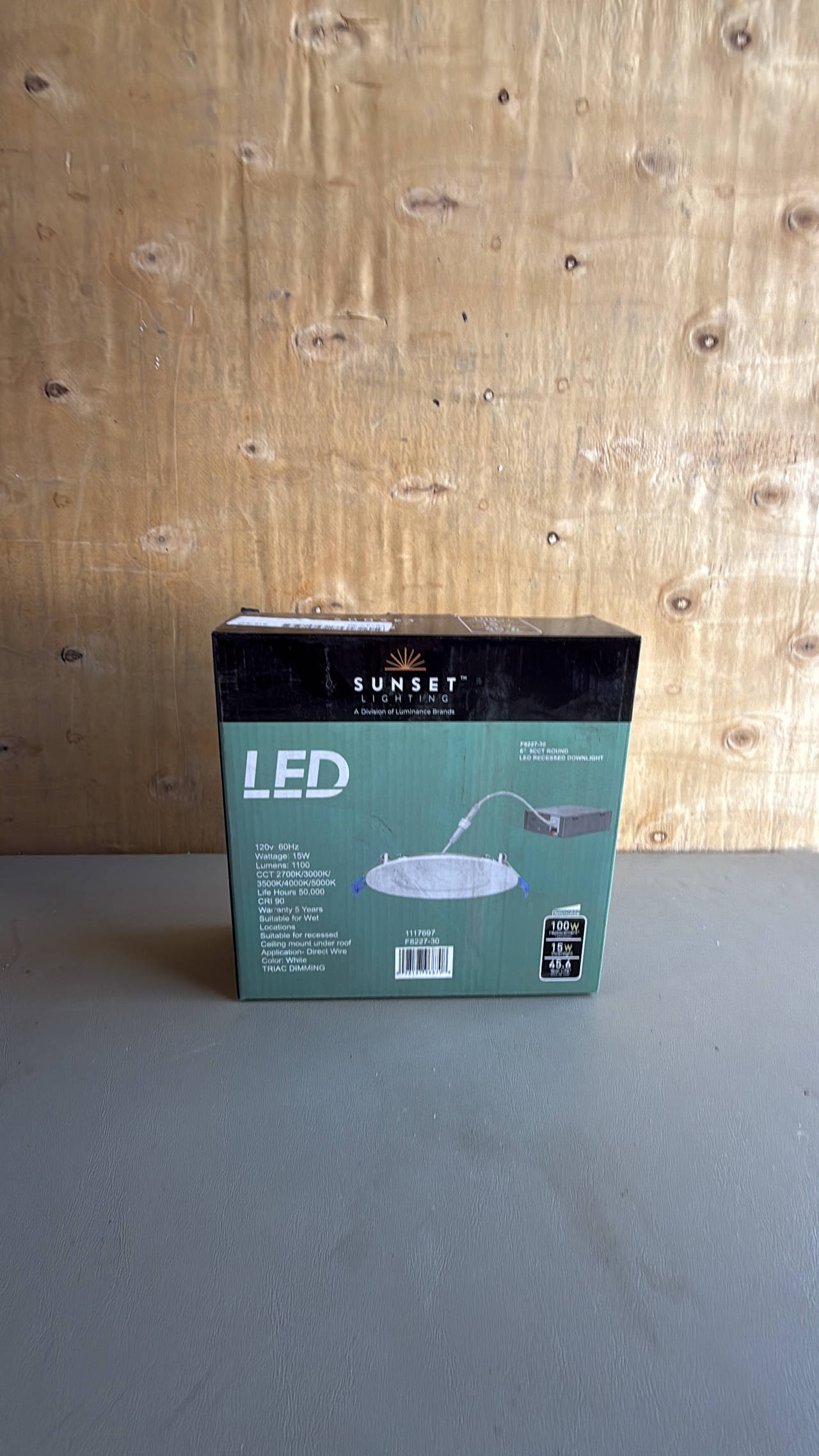 Sunset Lighting 6" LED Ultra Slim Recessed Downlight