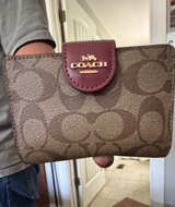 Coach Medium Corner Zip Wallet in Signature Canvas - Image 1