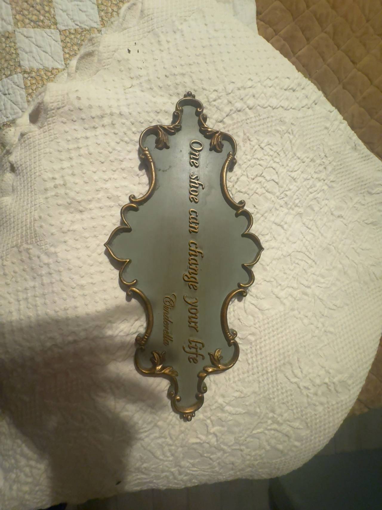 Disney Cinderella One Shoe Can Change Your Life Resin Plaque
