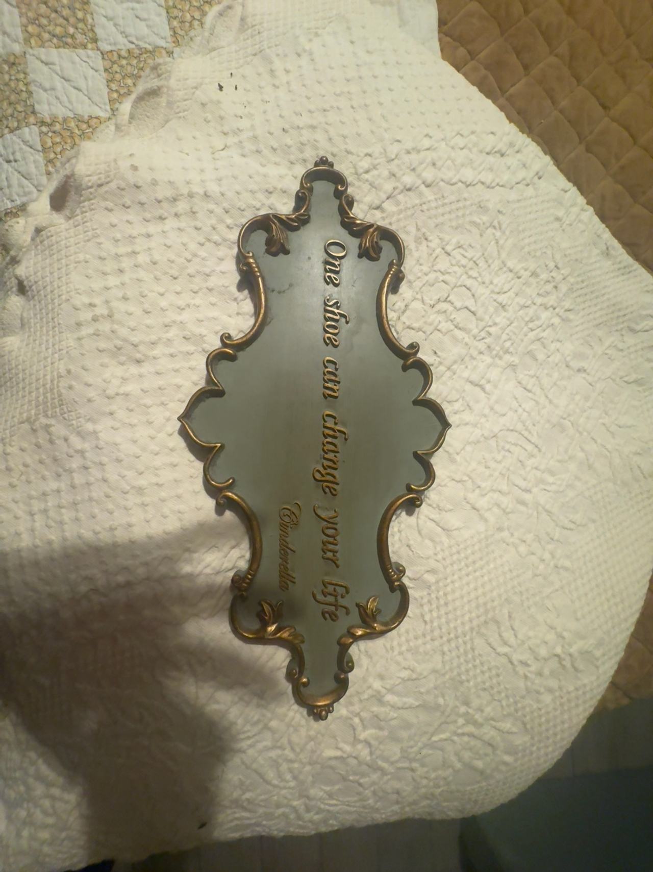 Disney Cinderella One Shoe Can Change Your Life Resin Plaque