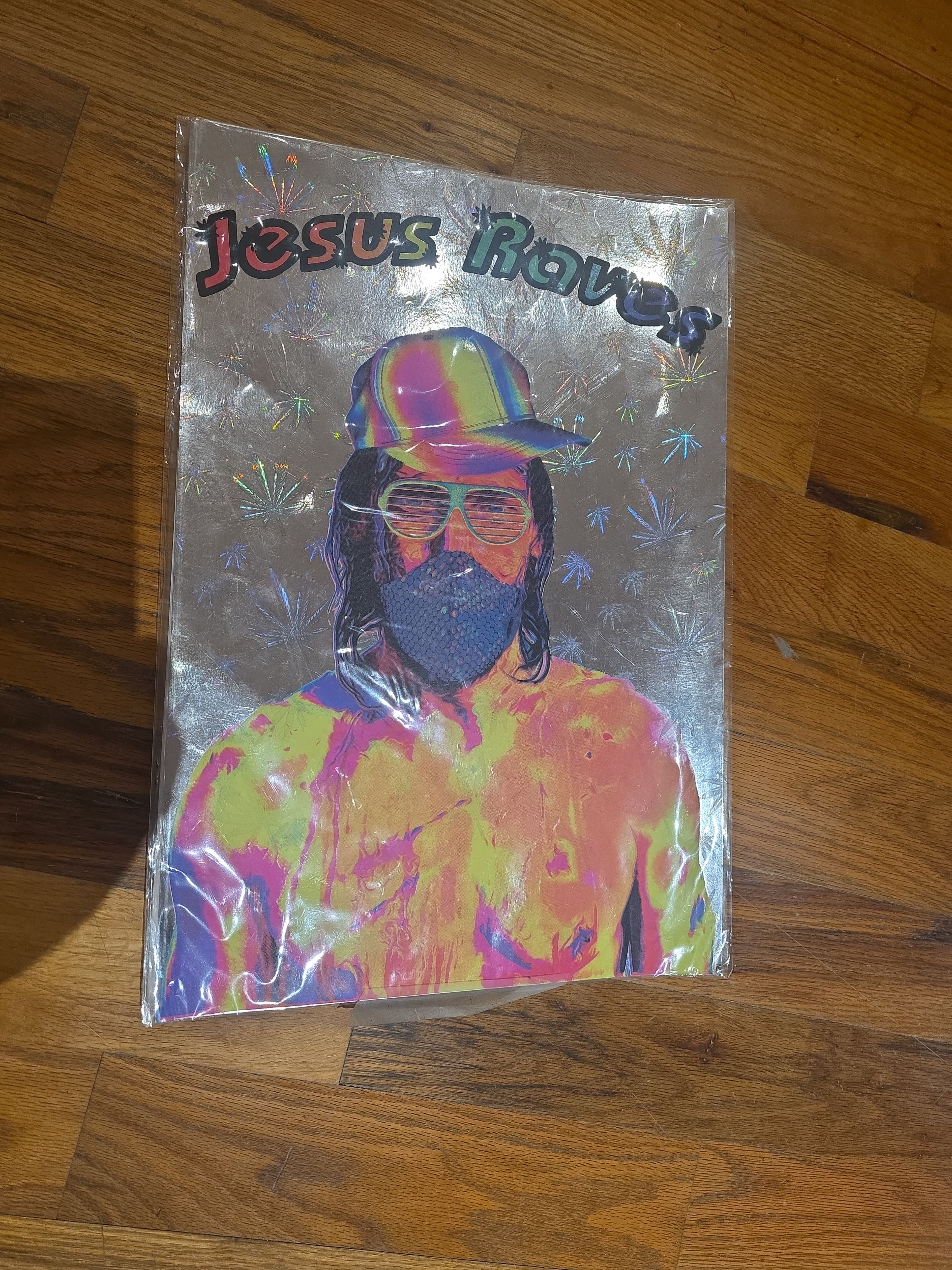 Jesus Raves Holographic Poster - Image 2