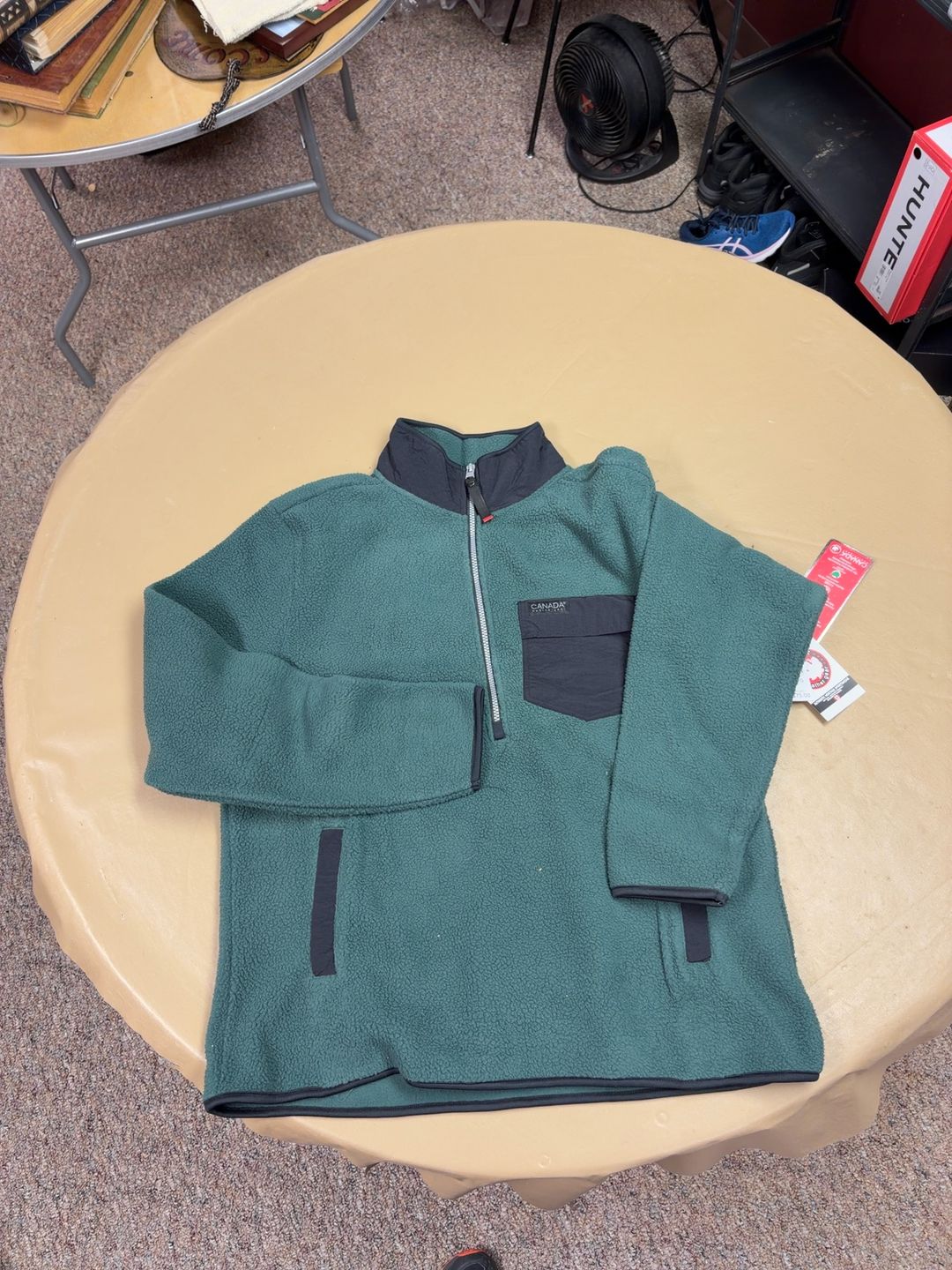 Columbia Helvetia II Green Half-Zip Fleece Jacket