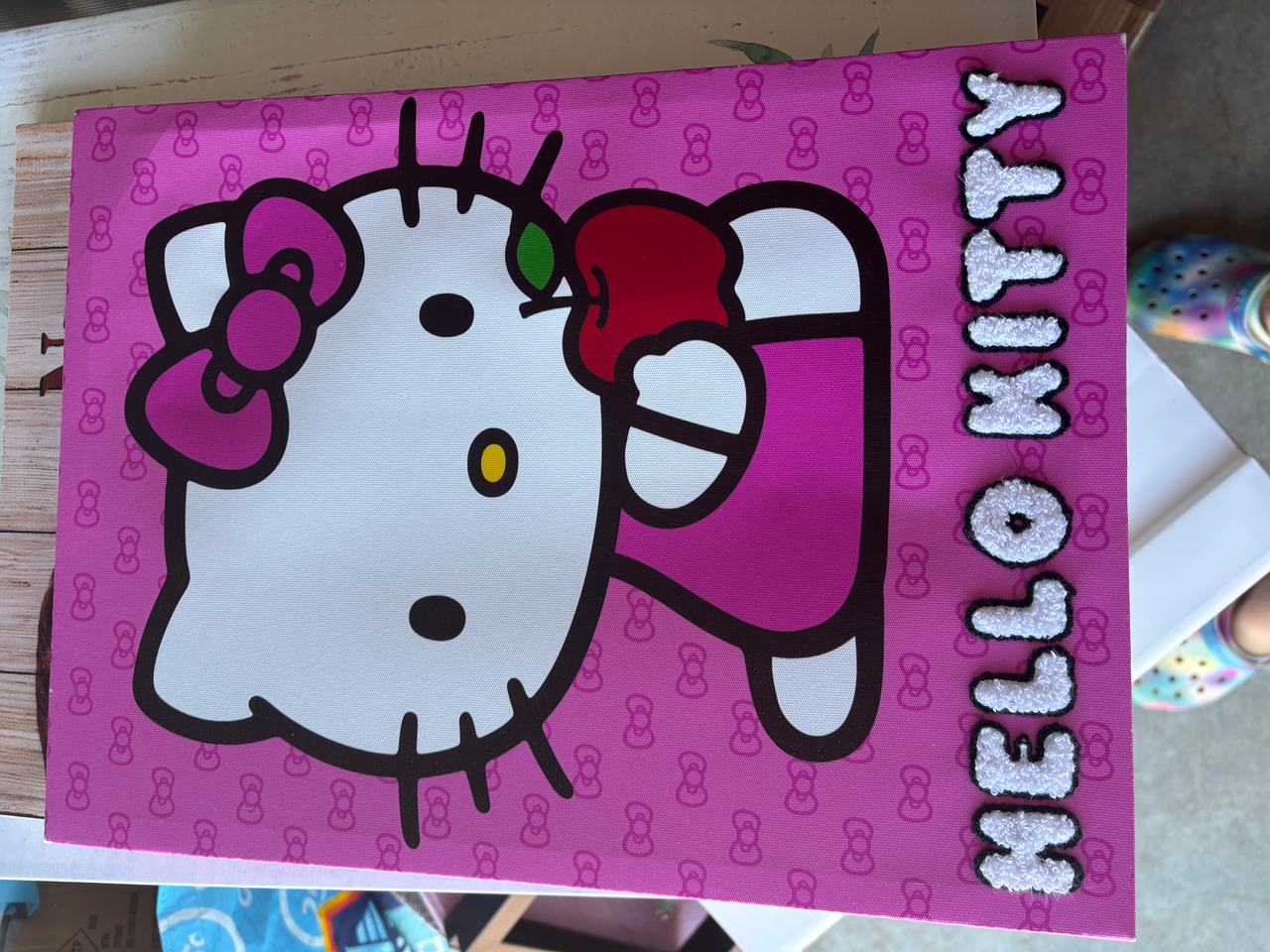 Hello Kitty Pink Apple Canvas Wall Art