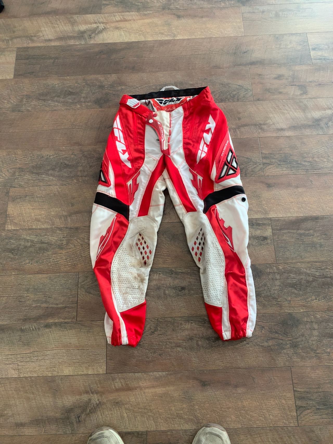Fly Racing Moto Pants Red/White