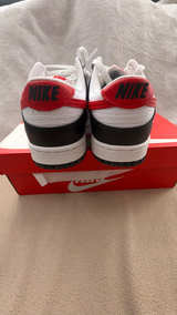Nike Dunk Low Retro Red Swoosh Panda Black/White size 10.5 - Image 3