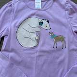 Gymboree Shirt Girls Size 8 Long Sleeve Graphic Tee Purple  - Image 3