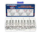 7 Values 100 Pcs Christmas Light Fuses Kit 3A 5A 7A 8A 125V 5x20mm Max Fuse - Image 3