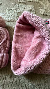 Gucci Pink Cable Knit Beanie and Scarf Set - Image 4
