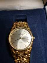 Elgin Men's Gold Tone Nugget Watch with Diamond Accent - Image 3